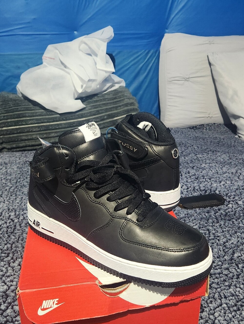 Stussy Nike Air Force 1 mid - Picture 1 of 1